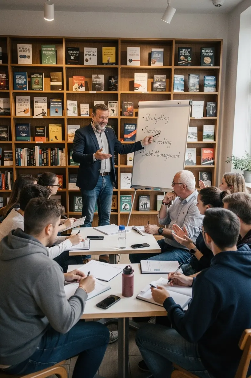Boldog család, akik a pénzügyi tervezés eredményeit élvezik otthonukban.